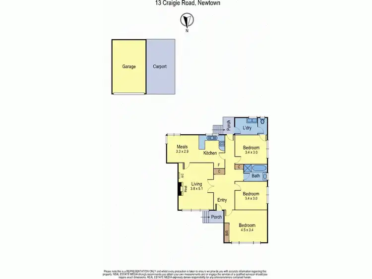 Floorplan of Homely house listing, 13 Craigie Road, Newtown VIC 3220