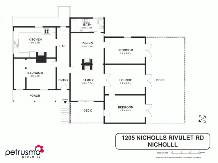 Floorplan of Homely house listing, 1205 Nicholls Rivulet Road, Nicholls Rivulet TAS 7112