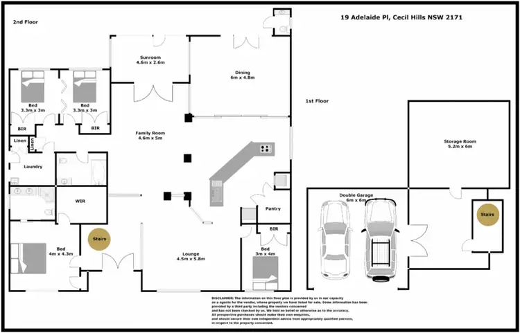Floorplan of Homely house listing, 19 Adelaide Place, Cecil Hills NSW 2171