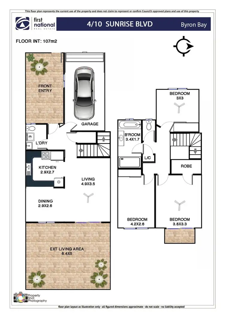 Floorplan of Homely unit listing, 4/10 Sunrise Boulevard, Byron Bay NSW 2481