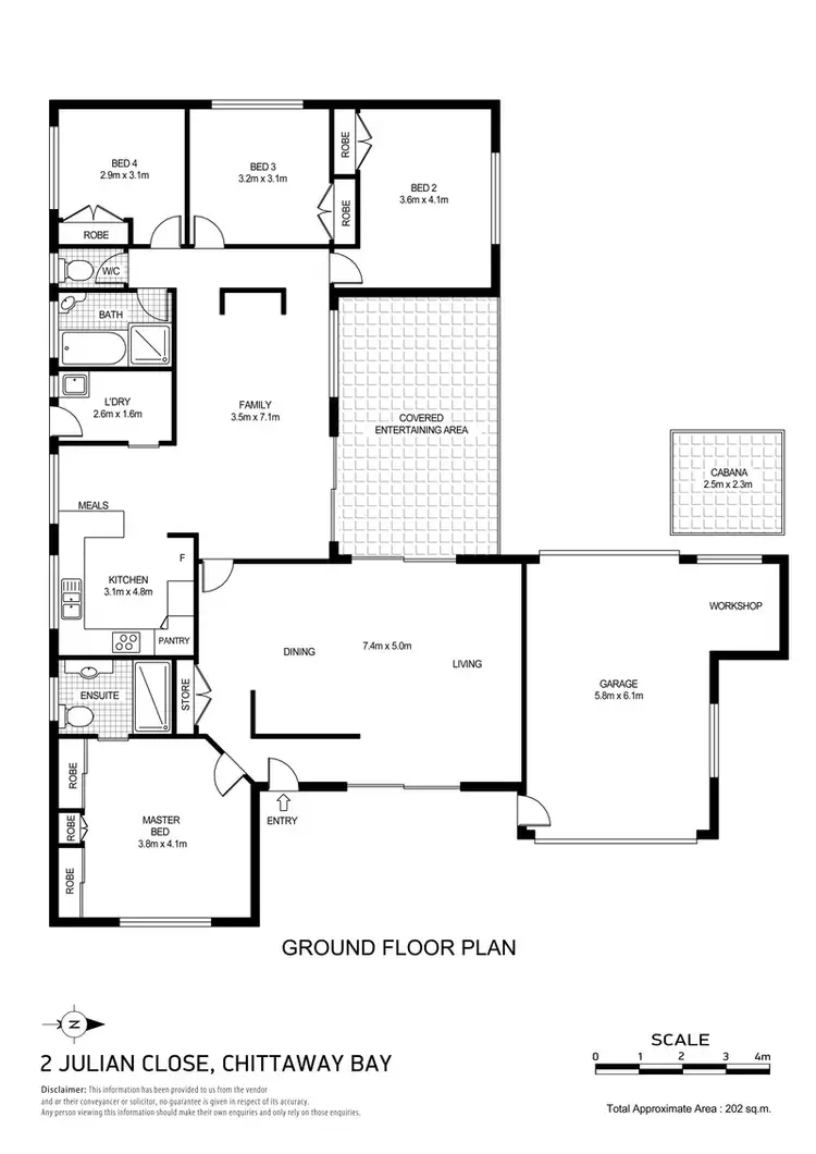 Floorplan of Homely house listing, 2 Julian Close, Chittaway Bay NSW 2261