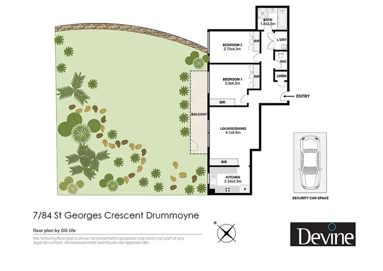 Floorplan of Homely apartment listing, 7/84 St Georges Crescent, Drummoyne NSW 2047