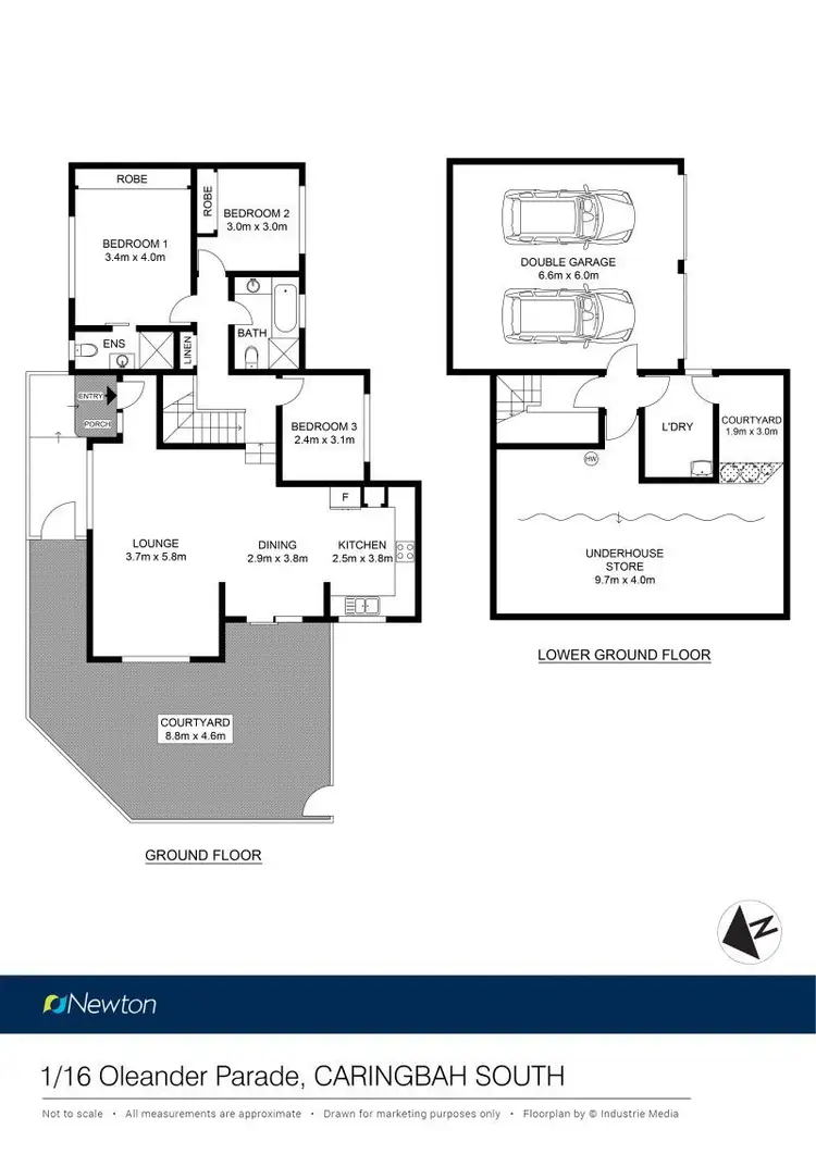 Floorplan of Homely villa listing, 1/16 Oleander Parade, Caringbah South NSW 2229