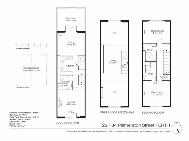 Floorplan of Homely townhouse listing, 22/34 Palmerston Street, Perth WA 6000