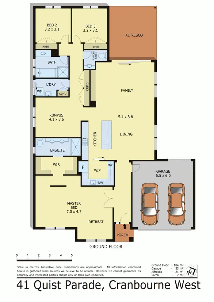 Floorplan of Homely house listing, 41 QUIST PARADE, Cranbourne West VIC 3977