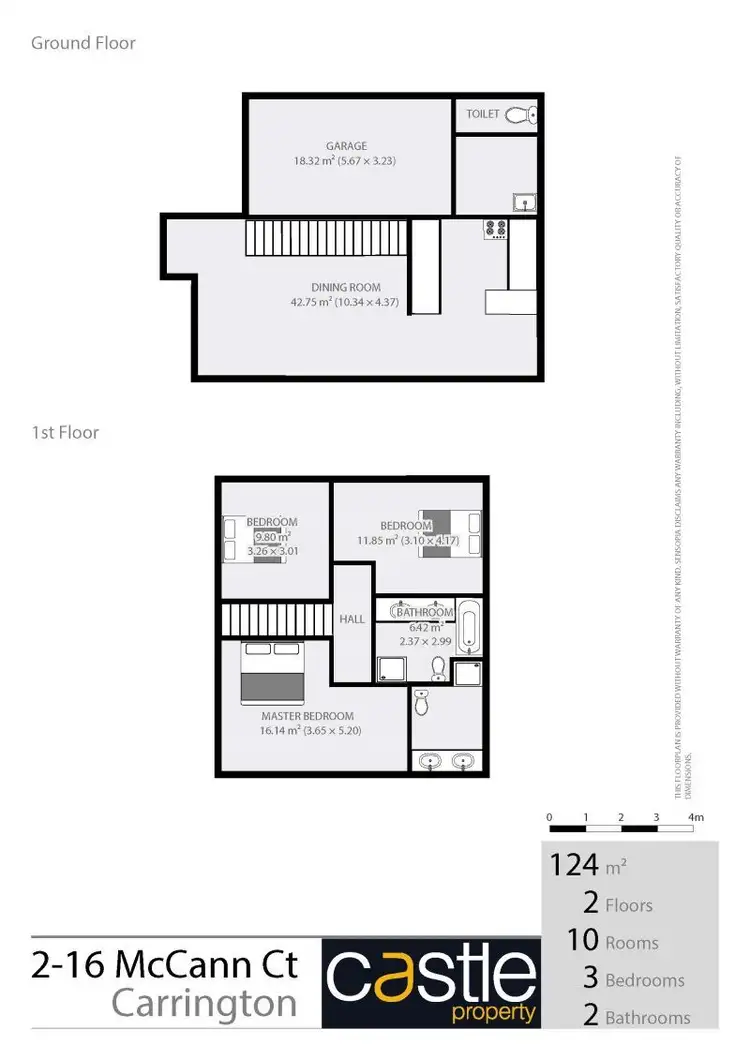 Floorplan of Homely townhouse listing, 2/16 Mc Cann Court, Carrington NSW 2294