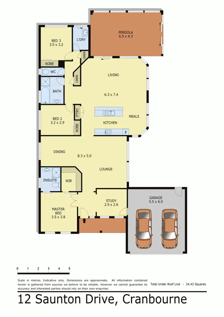 Floorplan of Homely house listing, 12 SAUNTON DRIVE, Cranbourne VIC 3977