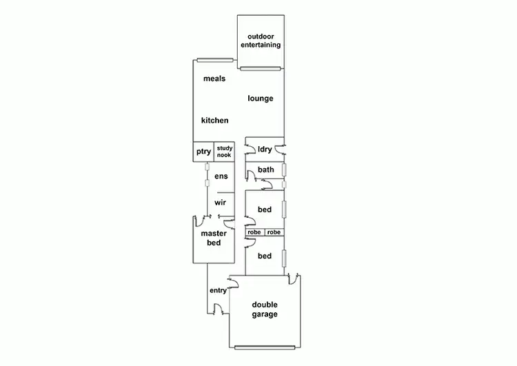 Floorplan of Homely townhouse listing, 1/15 Burnett Street, Horsham VIC 3400