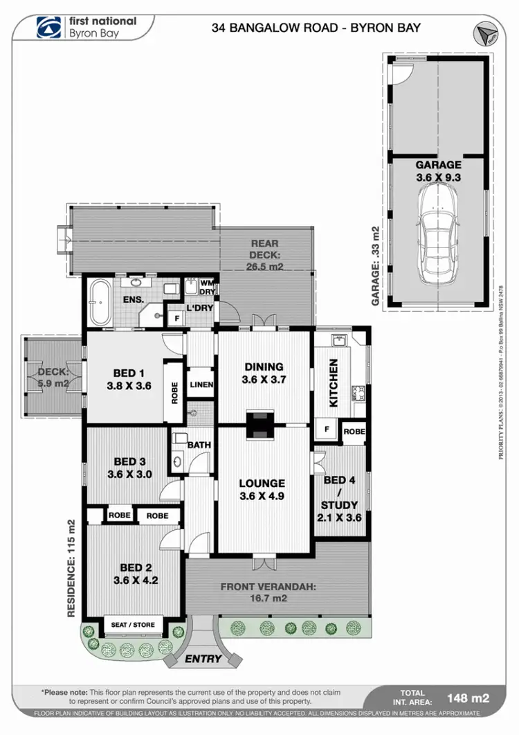Floorplan of Homely house listing, 34 Bangalow Road, Byron Bay NSW 2481