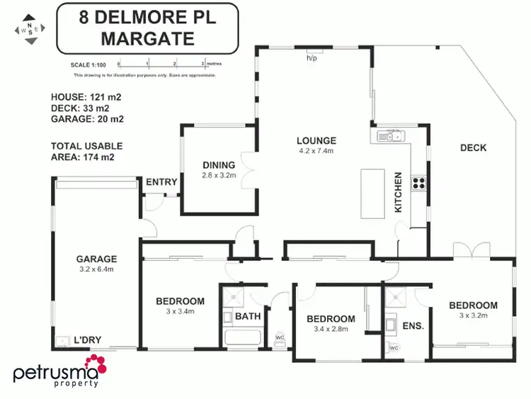 Floorplan of Homely house listing, 8 Delmore Place, Margate TAS 7054