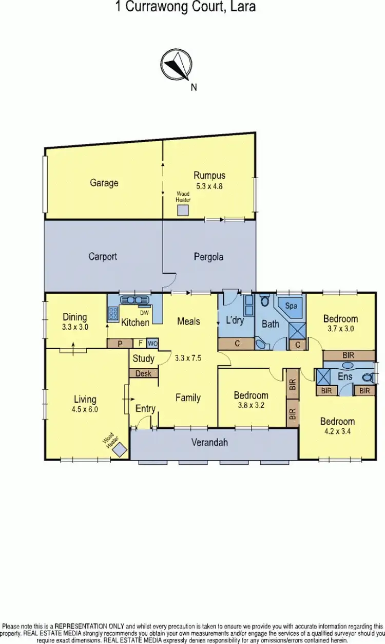 Floorplan of Homely house listing, 1 Currawong Court, Lara VIC 3212