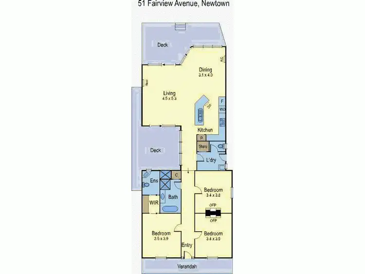 Floorplan of Homely house listing, 51 Fairview Avenue, Newtown VIC 3220