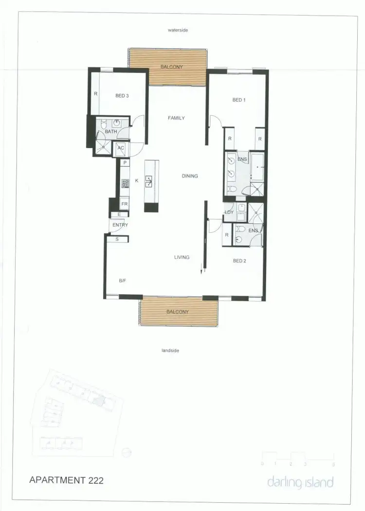 Floorplan of Homely apartment listing, 222/3 Darling Island Rd, Pyrmont NSW 2009