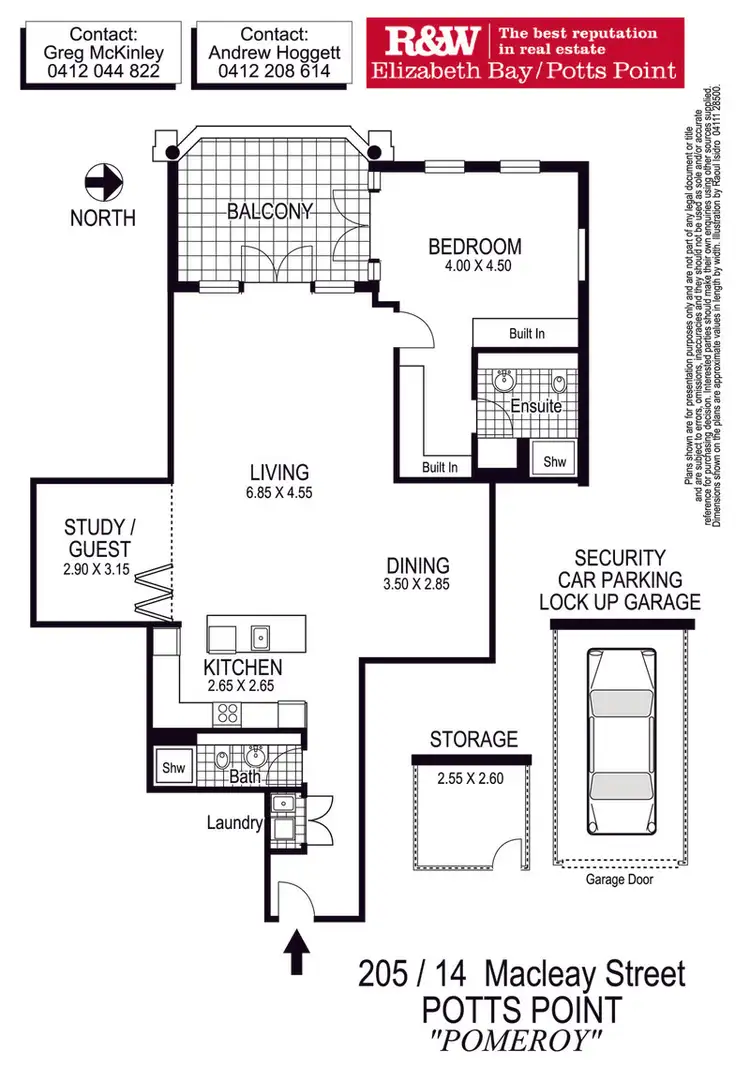Floorplan of Homely apartment listing, 205/14 Macleay Street, Potts Point NSW 2011