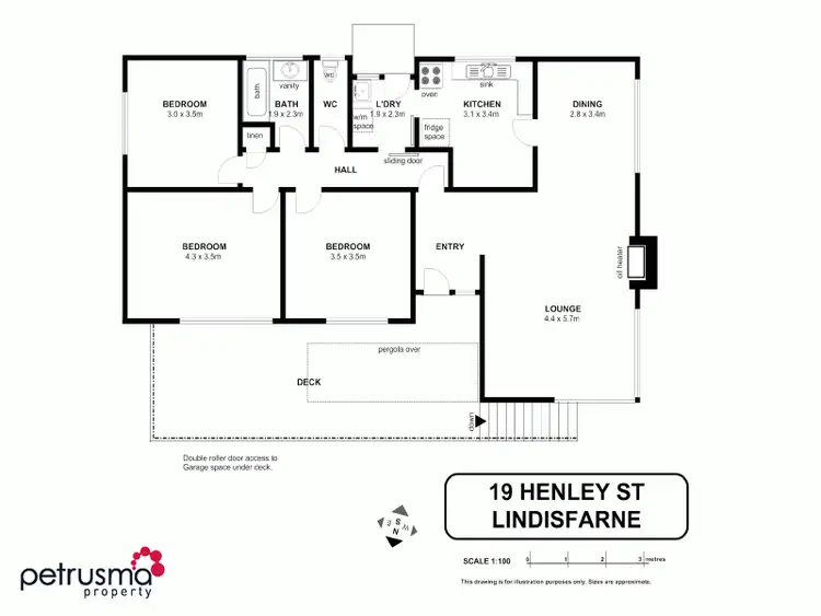 Floorplan of Homely house listing, 19 Henley Street, Lindisfarne TAS 7015