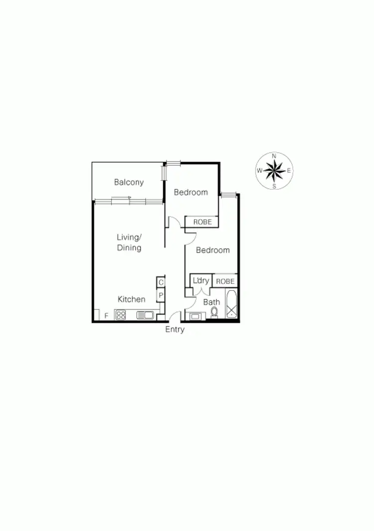 Floorplan of Homely apartment listing, 204/30 Wreckyn Street, North Melbourne VIC 3051