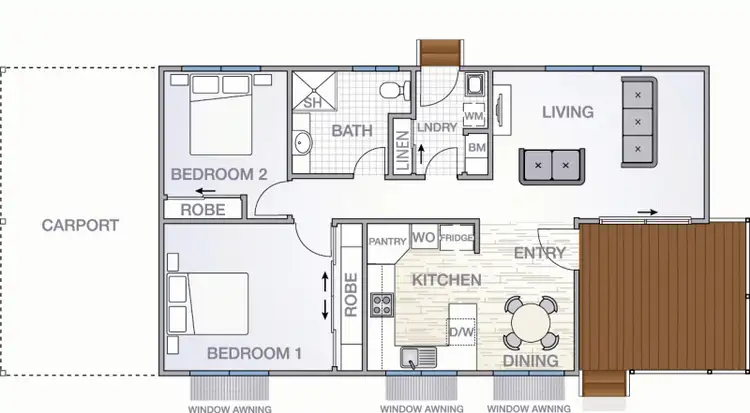 Floorplan of Homely retirement listing, 78/508 Wagga Road, Albury NSW 2640
