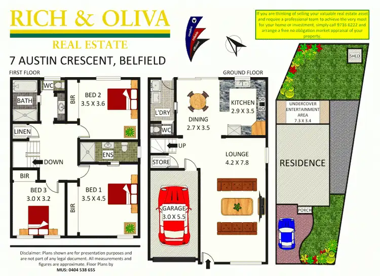 Floorplan of Homely semi-detached listing, 7 Austin Crescent, Belfield NSW 2191