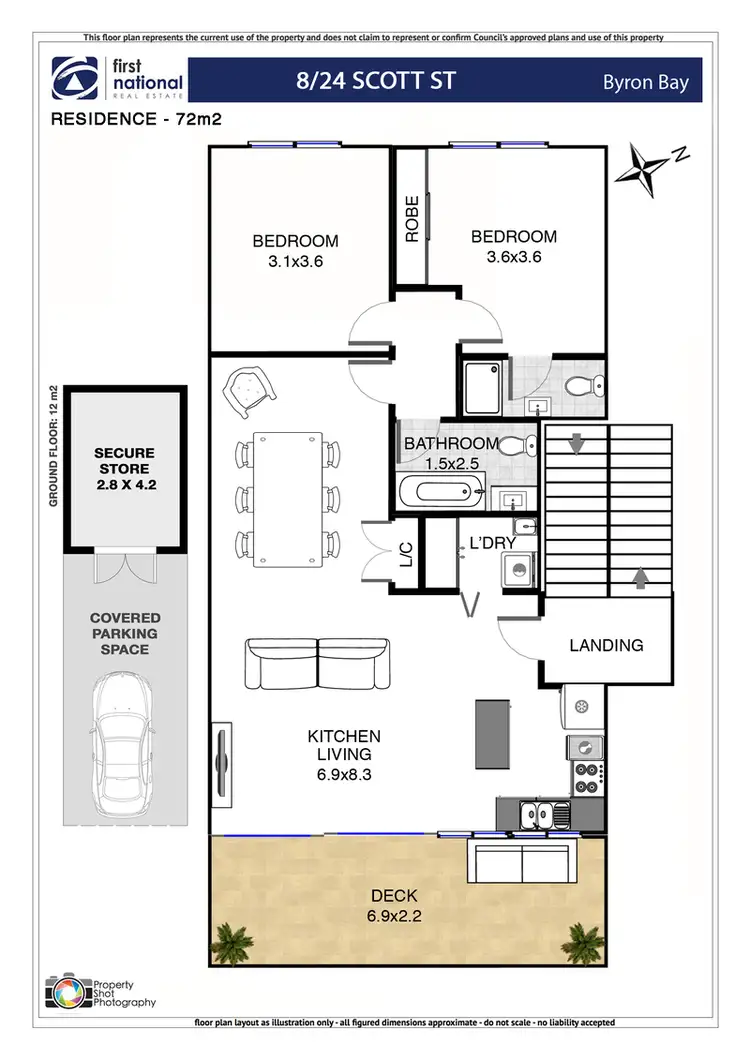 Floorplan of Homely apartment listing, 8/24 Scott Street, Byron Bay NSW 2481
