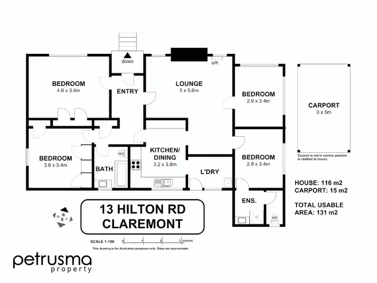 Floorplan of Homely house listing, 13 Hilton Road, Claremont TAS 7011