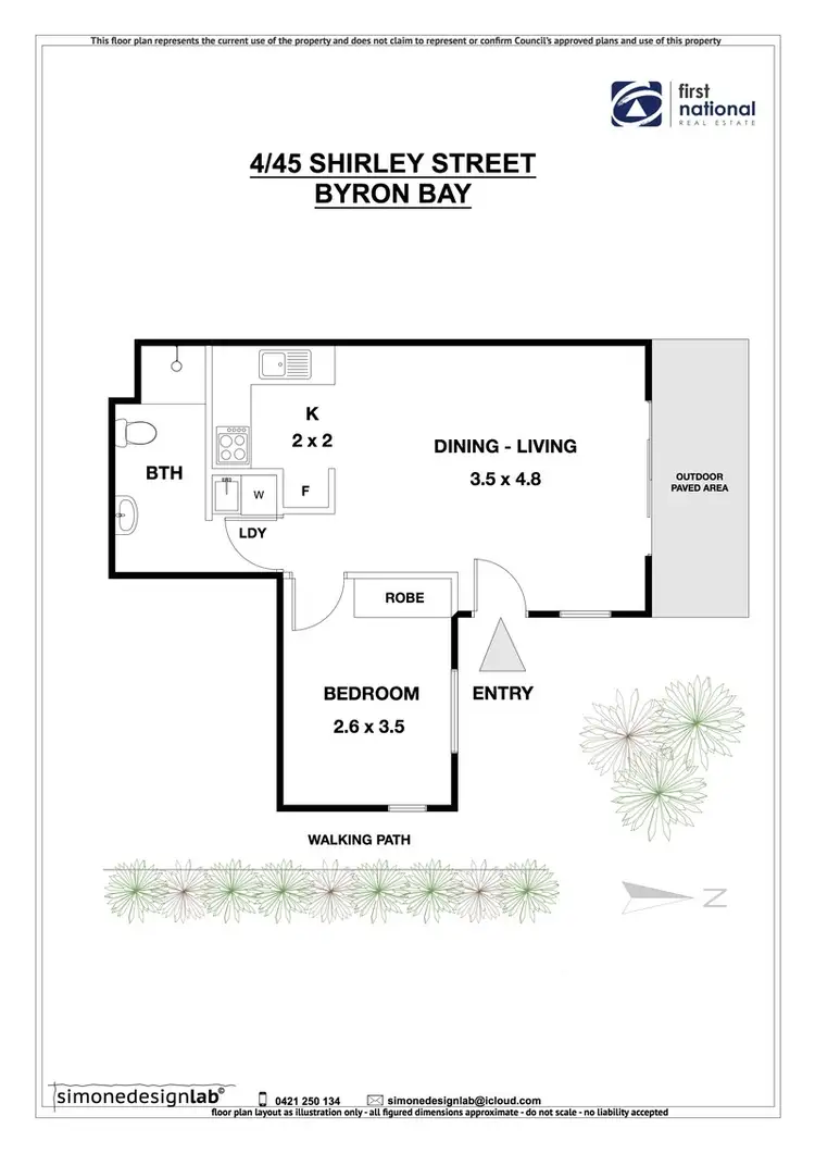 Floorplan of Homely unit listing, 4/45 Shirley Street, Byron Bay NSW 2481