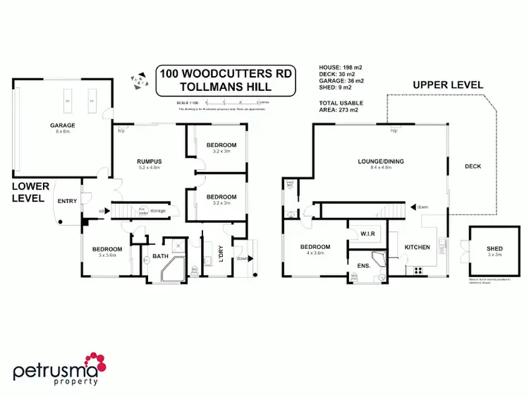 Floorplan of Homely house listing, 100 Woodcutters Rd, Tolmans Hill TAS 7007