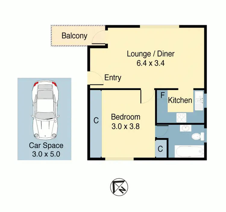 Floorplan of Homely unit listing, 18/226 Canterbury Road, Canterbury NSW 2193