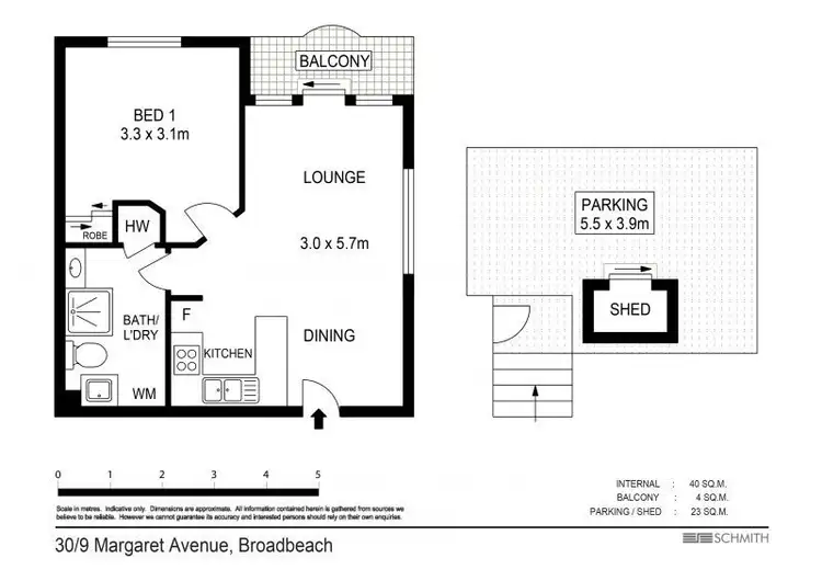 Floorplan of Homely unit listing, 30/9-13 Margaret Avenue, Broadbeach QLD 4218
