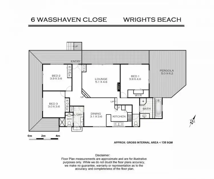 Floorplan of Homely house listing, 6 Wasshaven Close, Wrights Beach NSW 2540