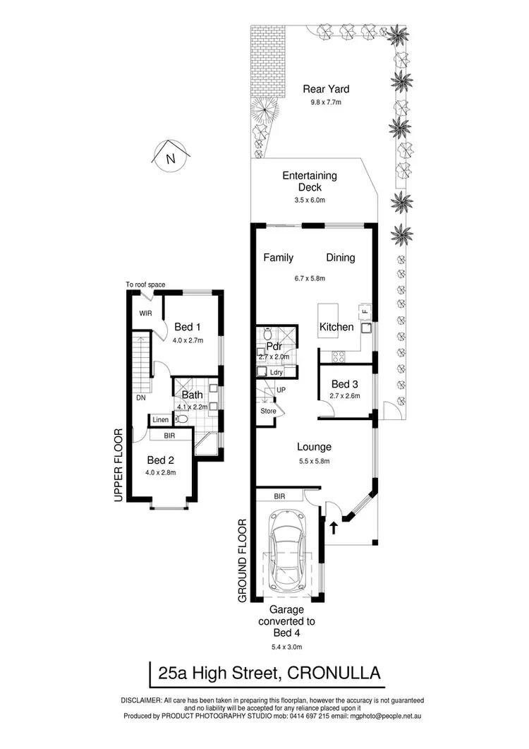 Floorplan of Homely townhouse listing, 25A High Street, Cronulla NSW 2230