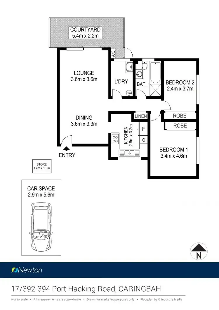 Floorplan of Homely apartment listing, 17/392-394 Port Hacking Rd, Caringbah NSW 2229