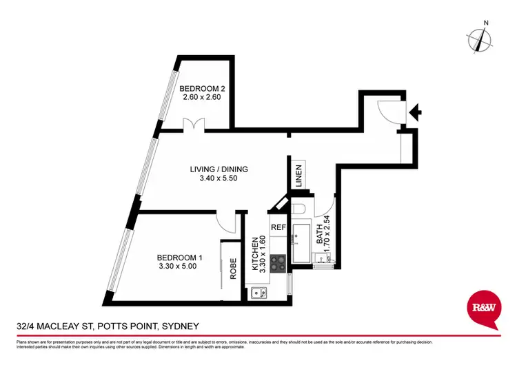 Floorplan of Homely apartment listing, 32/4 Macleay Street, Potts Point NSW 2011