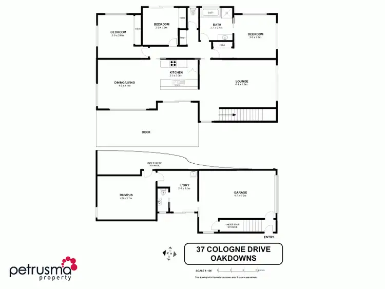 Floorplan of Homely house listing, 37 Cologne Drive, Oakdowns TAS 7019