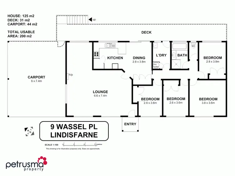 Floorplan of Homely house listing, 9 Wassell Place, Lindisfarne TAS 7015
