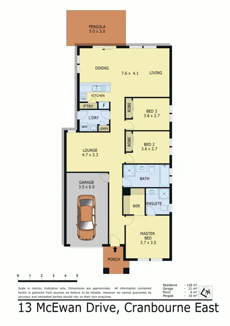 Floorplan of Homely house listing, 13 MCEWAN DRIVE, Cranbourne East VIC 3977