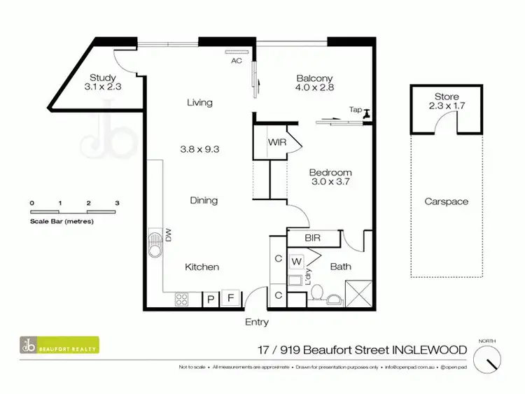 Floorplan of Homely apartment listing, 17/919 Beaufort Street, Inglewood WA 6052