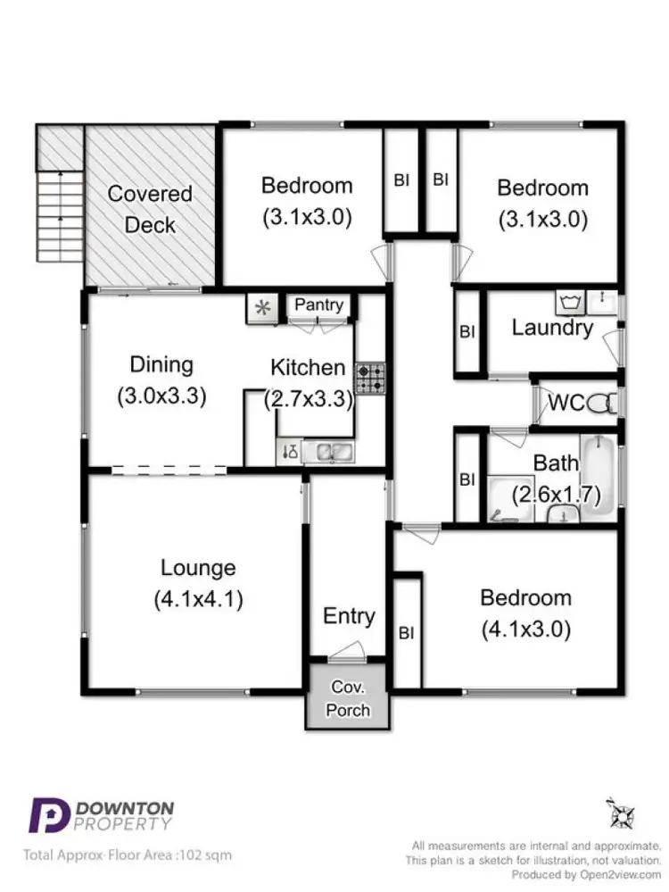 Floorplan of Homely villa listing, 2/67 Springfield Avenue, West Moonah TAS 7009
