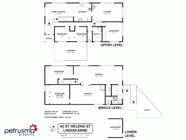 Floorplan of Homely house listing, 42 St Helens Street, Lindisfarne TAS 7015
