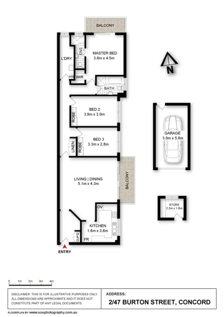 Floorplan of Homely apartment listing, 2/47 Burton Street, Concord NSW 2137