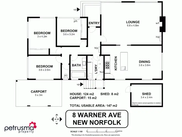 Floorplan of Homely house listing, 8 Warner Avenue, New Norfolk TAS 7140