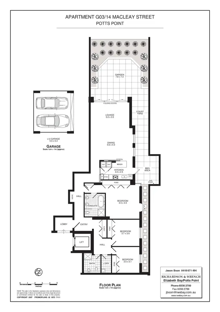 Floorplan of Homely apartment listing, G03/14 Macleay Street, Potts Point NSW 2011