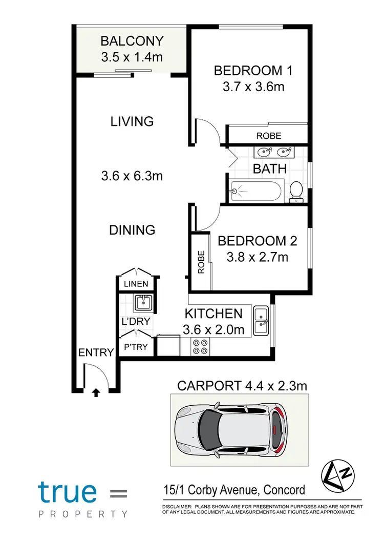 Floorplan of Homely apartment listing, 15/1-3 Corby Avenue, Concord NSW 2137