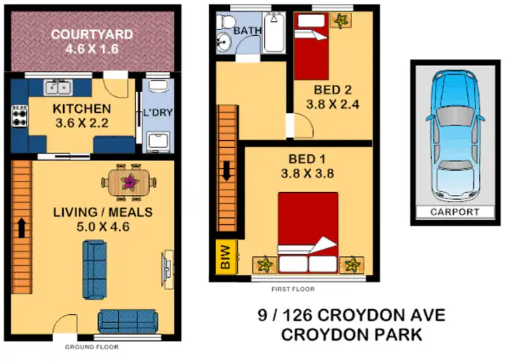Floorplan of Homely apartment listing, 9/126 Croydon Avenue, Croydon Park NSW 2133