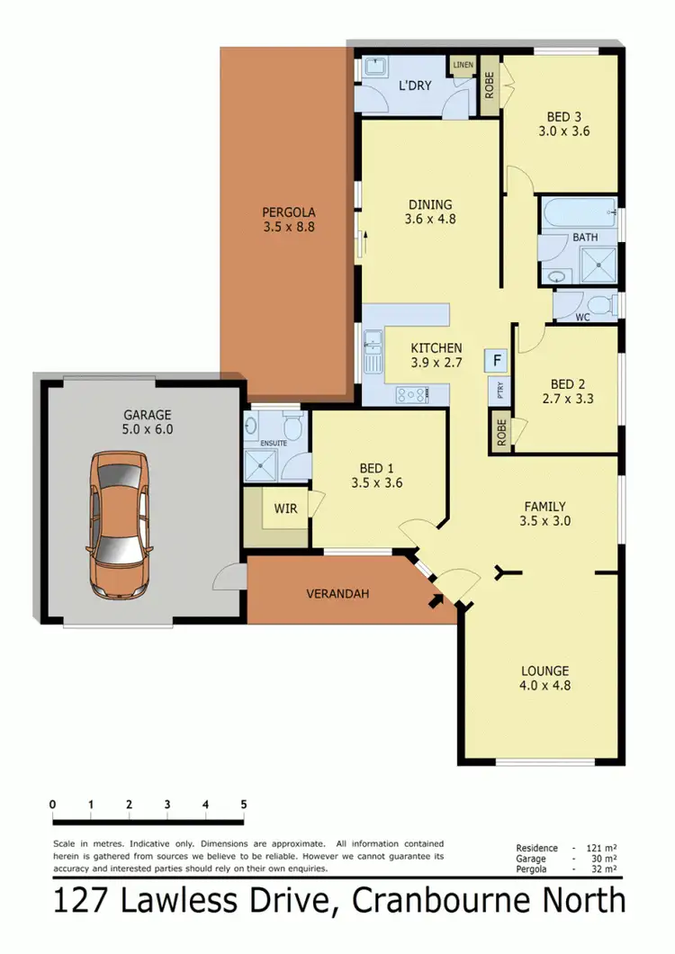 Floorplan of Homely house listing, 127 LAWLESS DRIVE, Cranbourne North VIC 3977