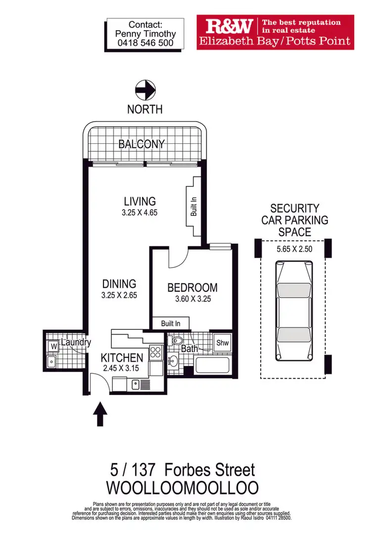 Floorplan of Homely apartment listing, 5/137 Forbes Street, Woolloomooloo NSW 2011