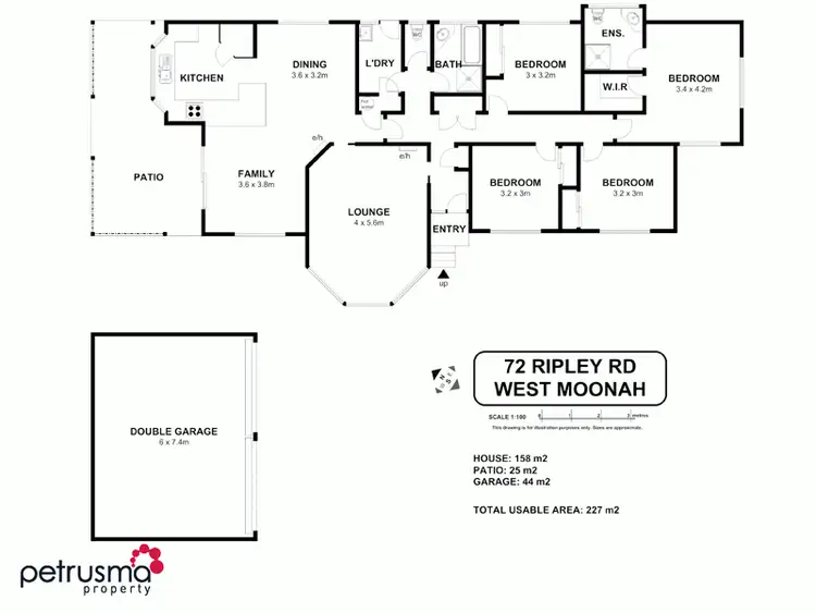 Floorplan of Homely house listing, 72 Ripley Road, West Moonah TAS 7009