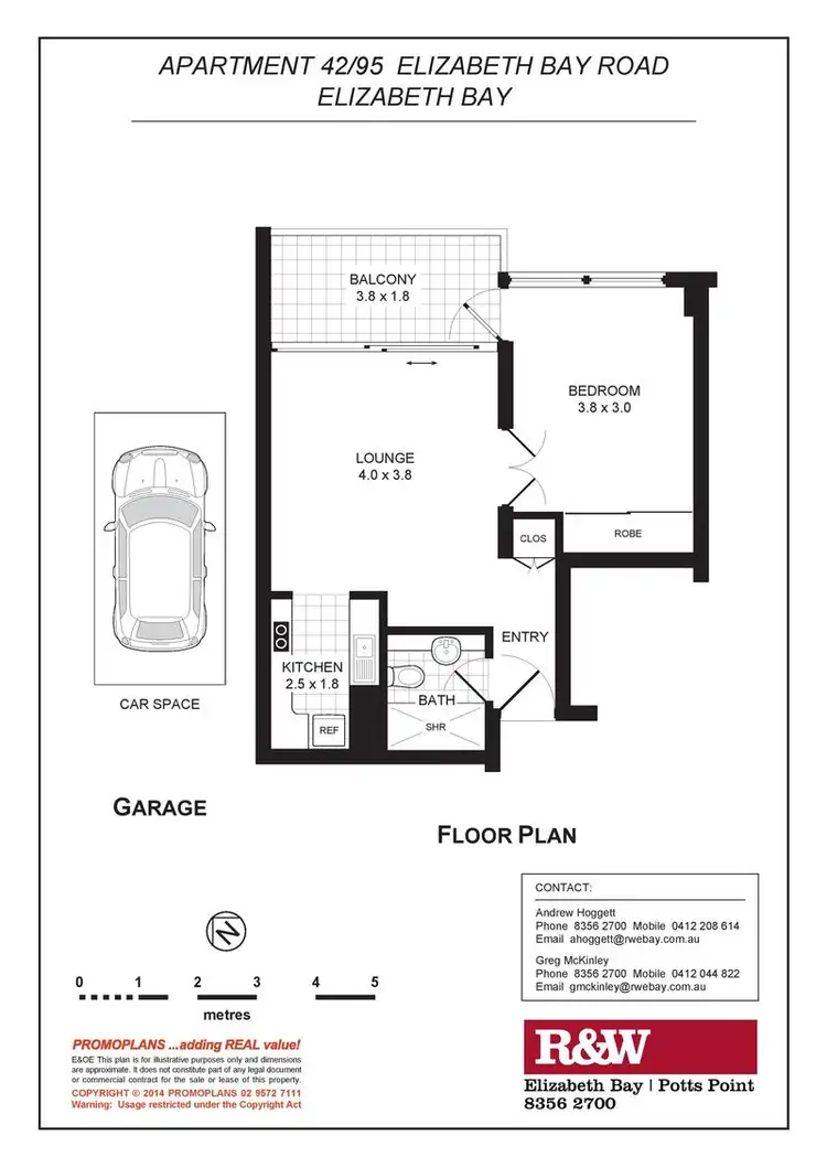 Floorplan of Homely apartment listing, 42/95 Elizabeth Bay Road, Elizabeth Bay NSW 2011