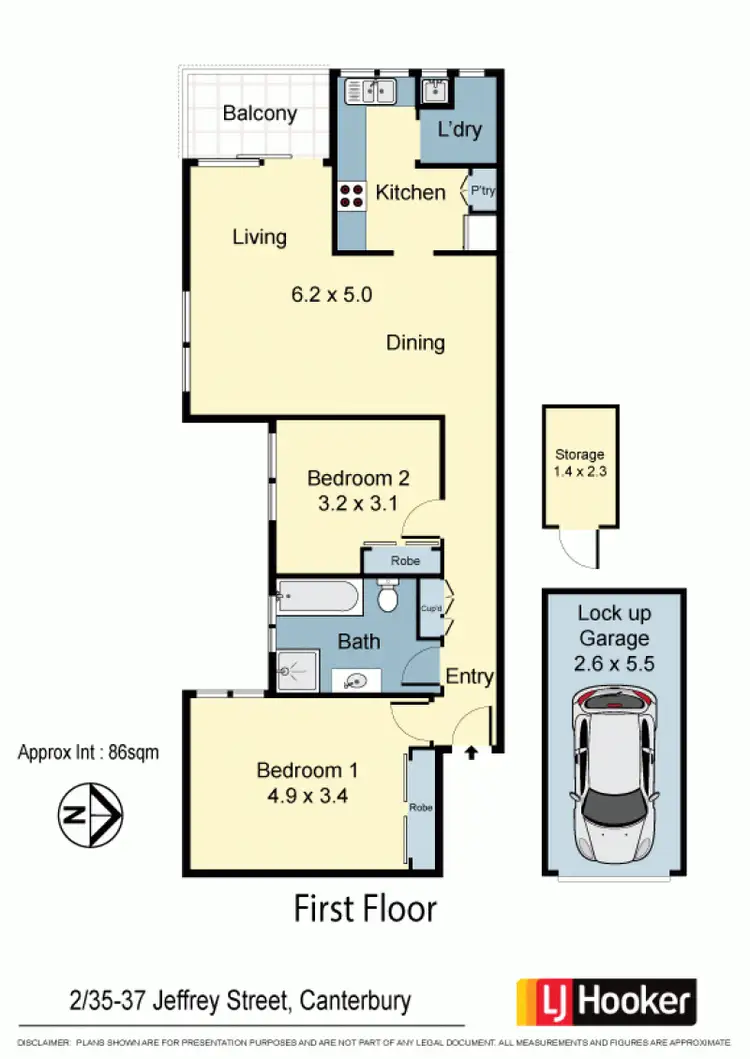 Floorplan of Homely apartment listing, 2/35-37 Jeffrey Street, Canterbury NSW 2193