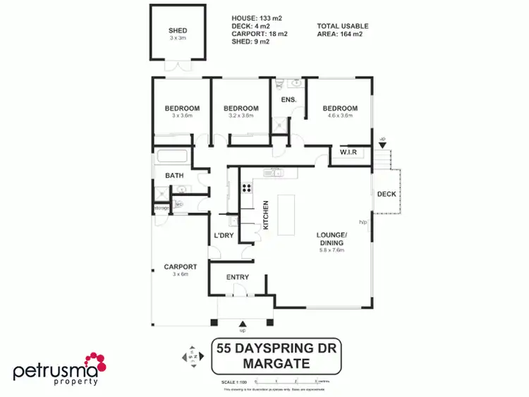 Floorplan of Homely house listing, 55 Dayspring Drive, Margate TAS 7054