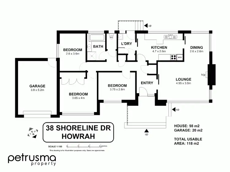 Floorplan of Homely house listing, 38 Shoreline Drive, Howrah TAS 7018